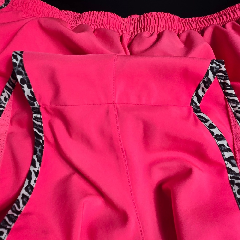 Nike Dri Fit Running Shorts Women's XL Pink Leopard Trim Athletic Gym Workout - Picture 6 of 7